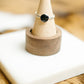 Onyx Stamped Stacker Ring