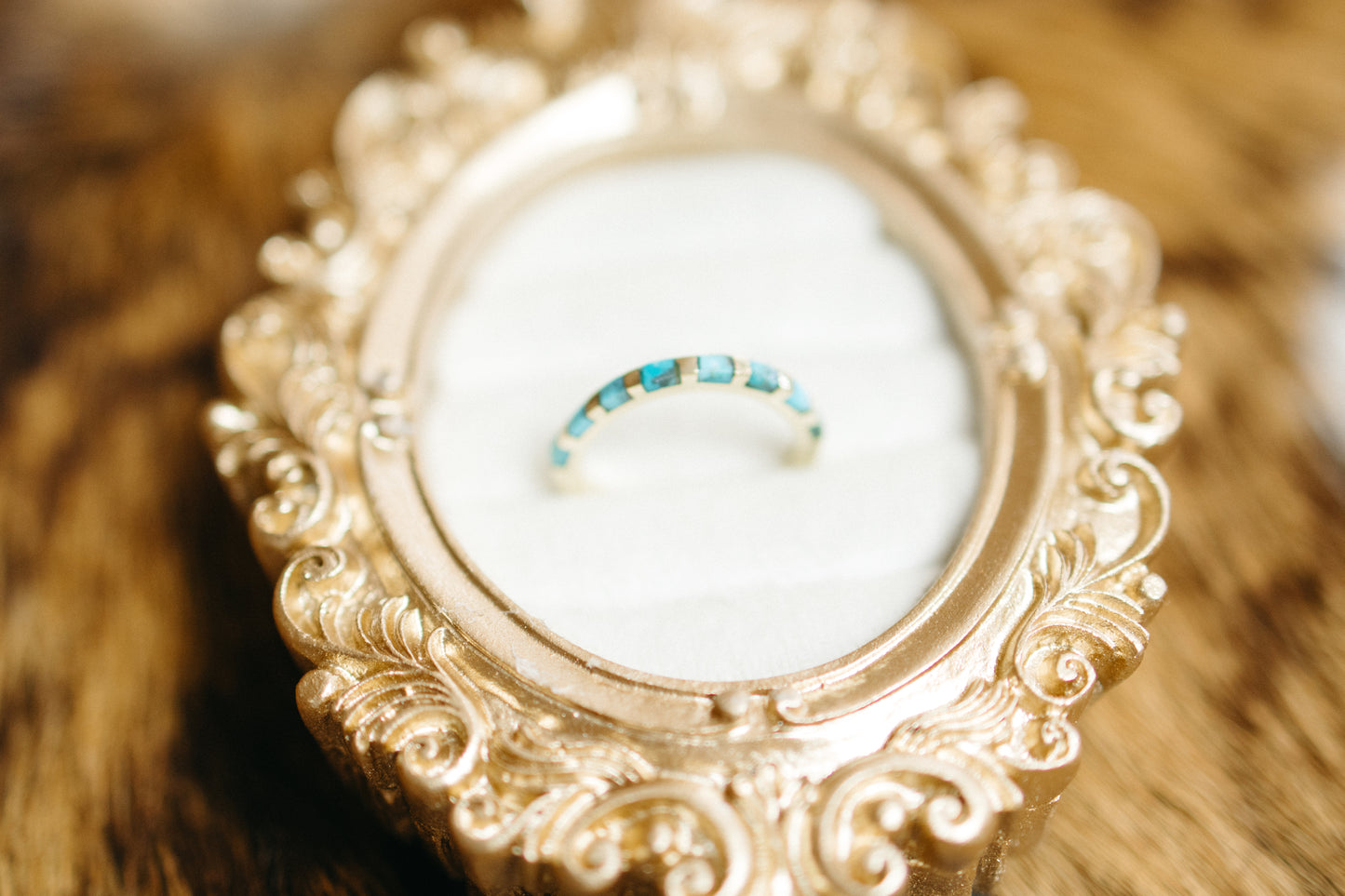 Brass Mini Inlay Stacker Ring