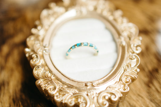 Brass Mini Inlay Stacker Ring