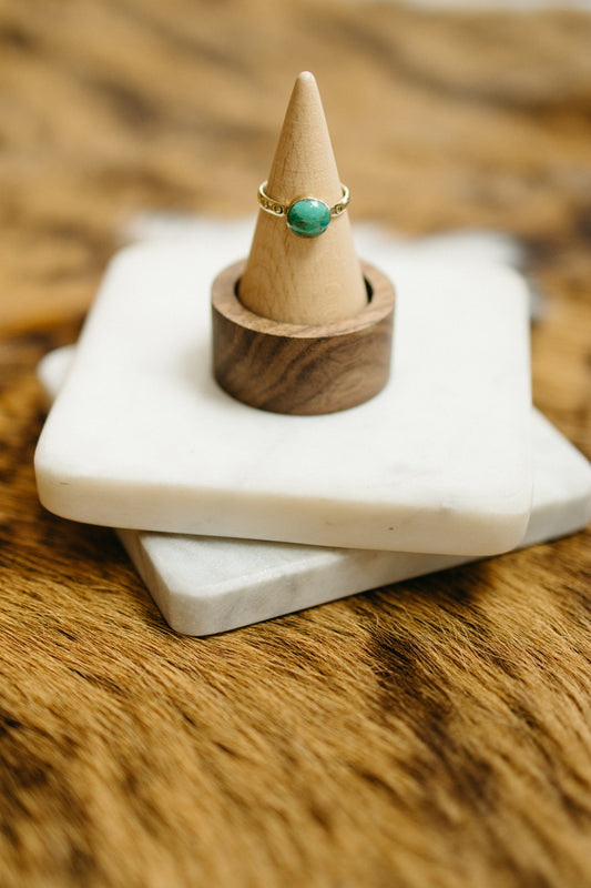 Brass Circle Stamped Stacker Ring
