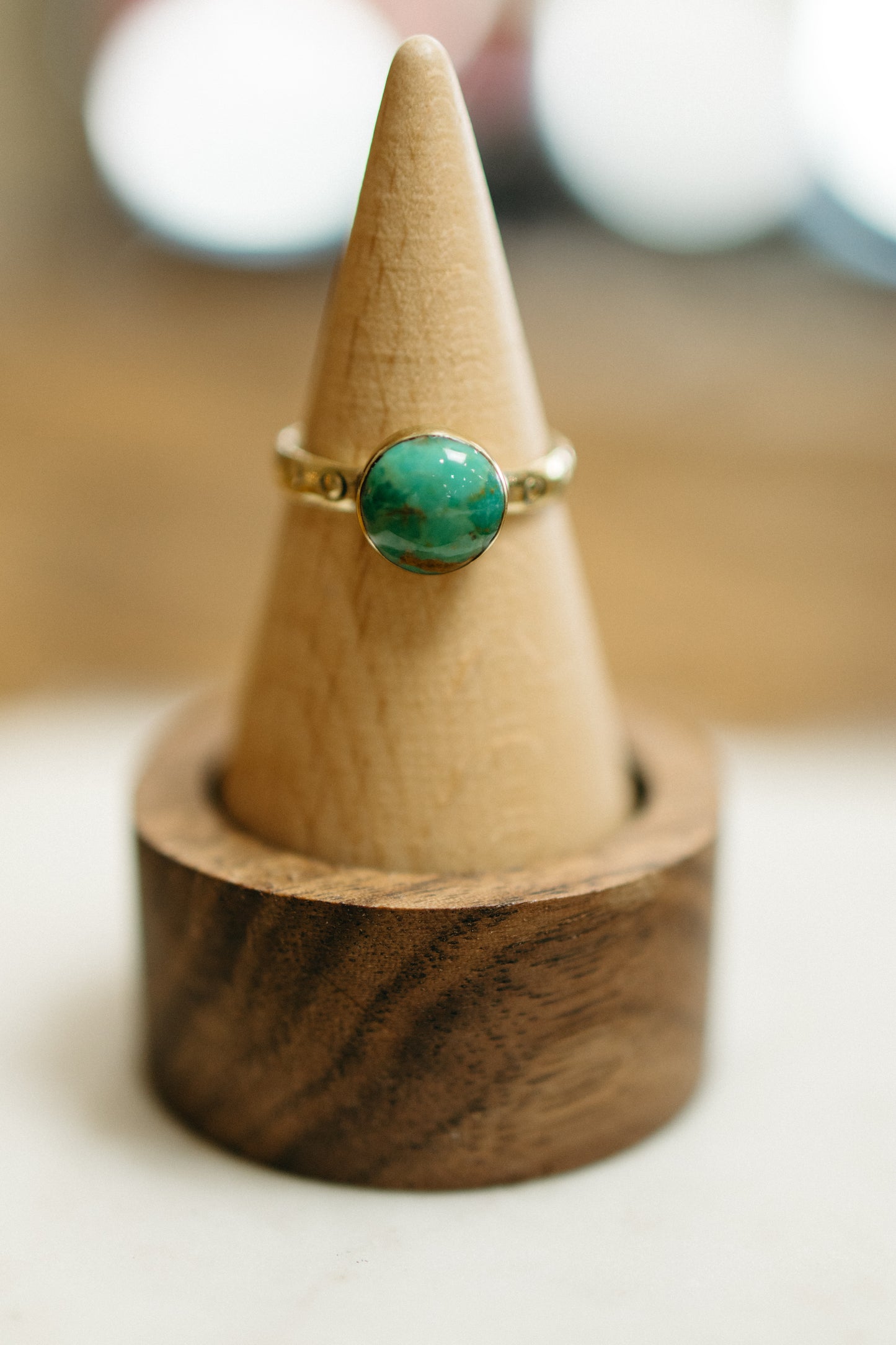 Brass Circle Stamped Stacker Ring