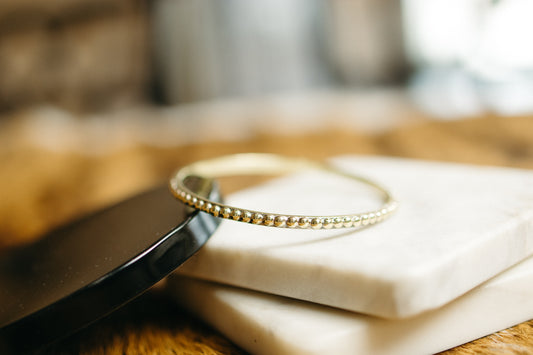 Brass 2mm Ball Bangle