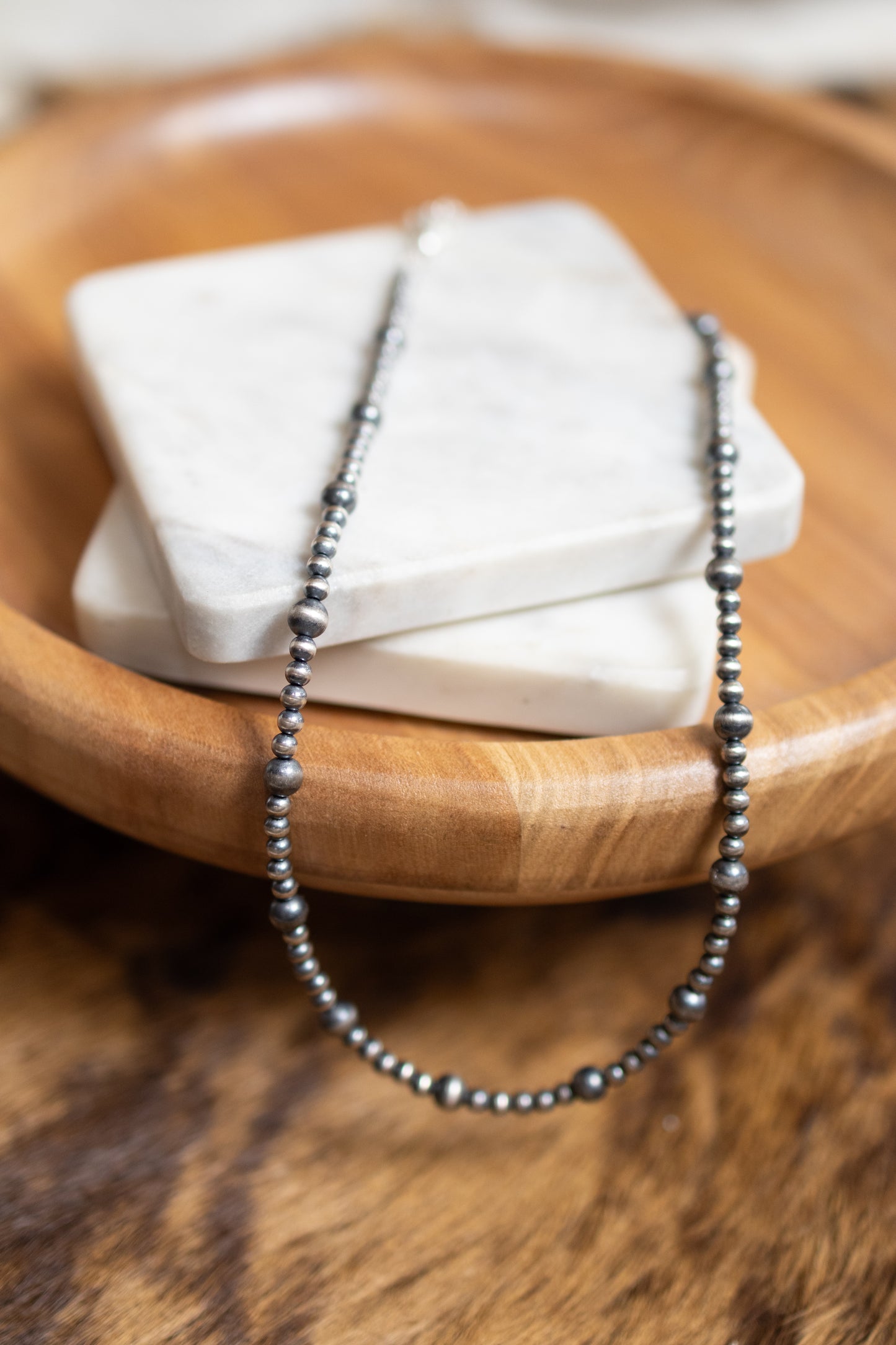 Alternating 4mm Pearls Necklace