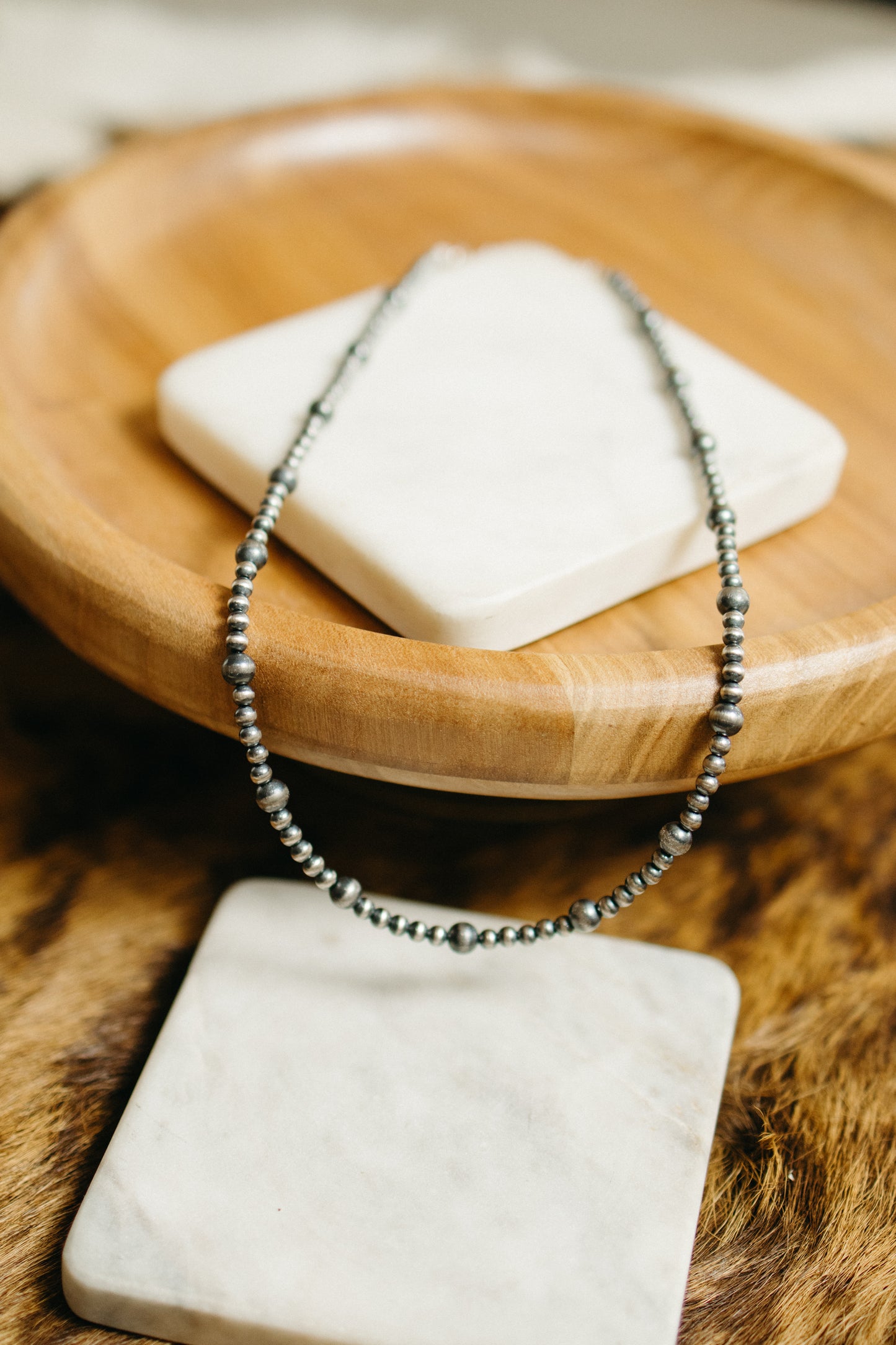 Alternating 4mm Pearls Necklace