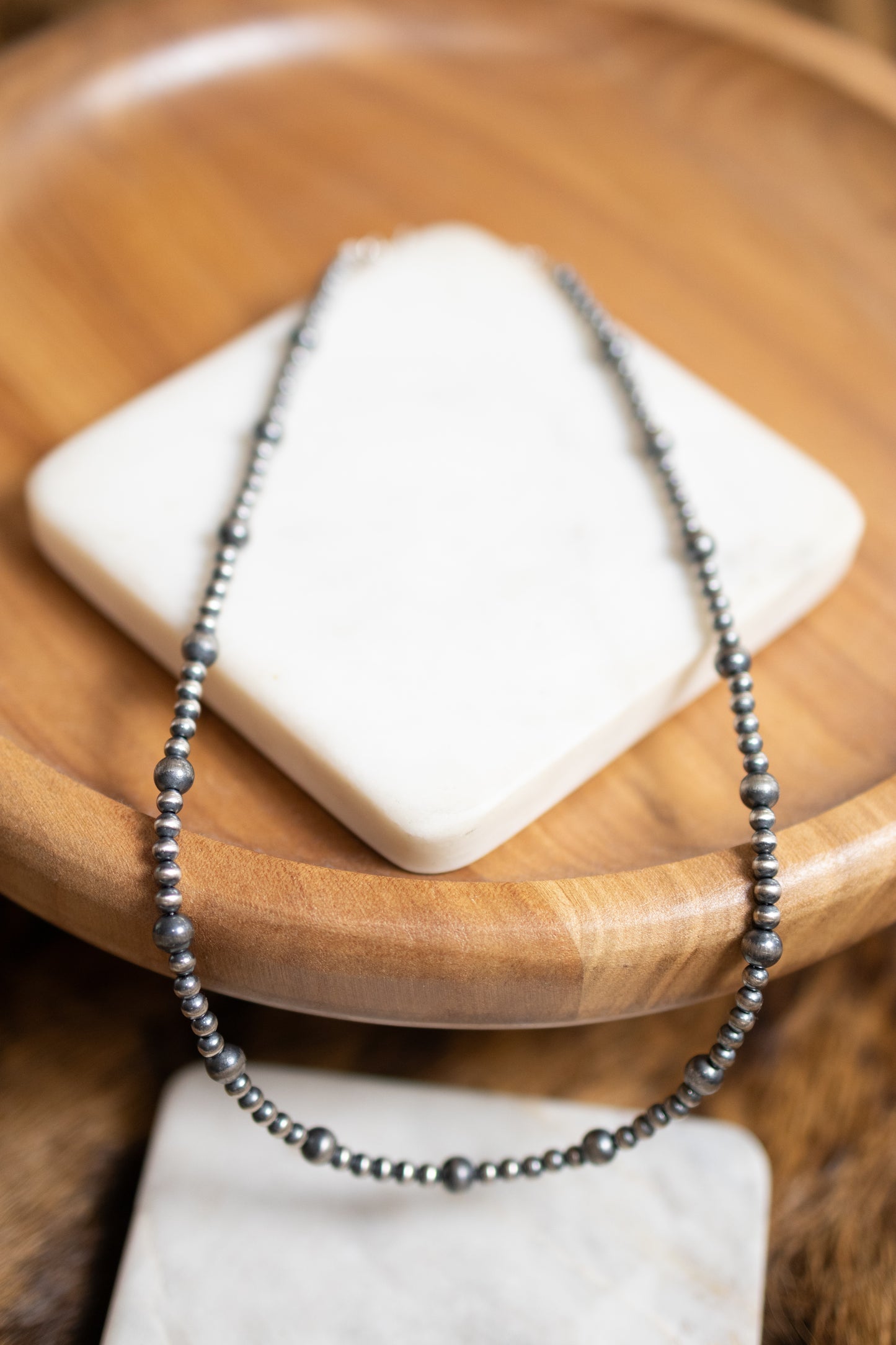 Alternating 4mm Pearls Necklace