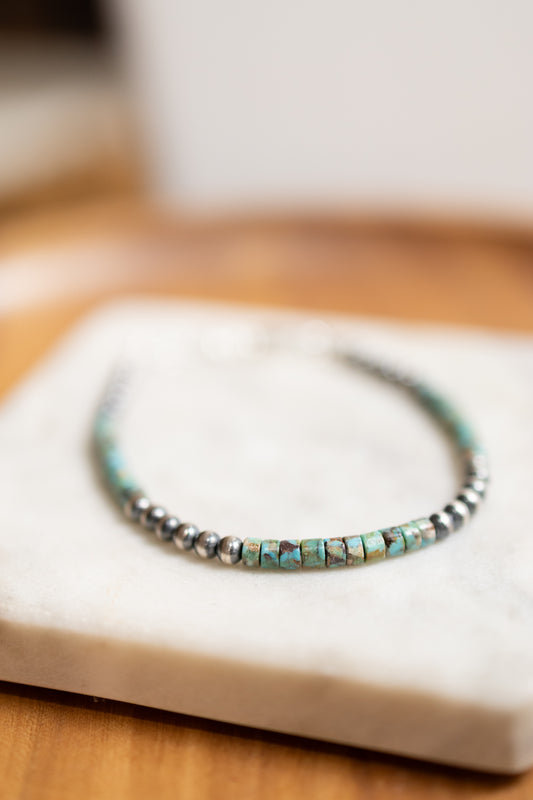 Pearls with Turquoise Bracelet