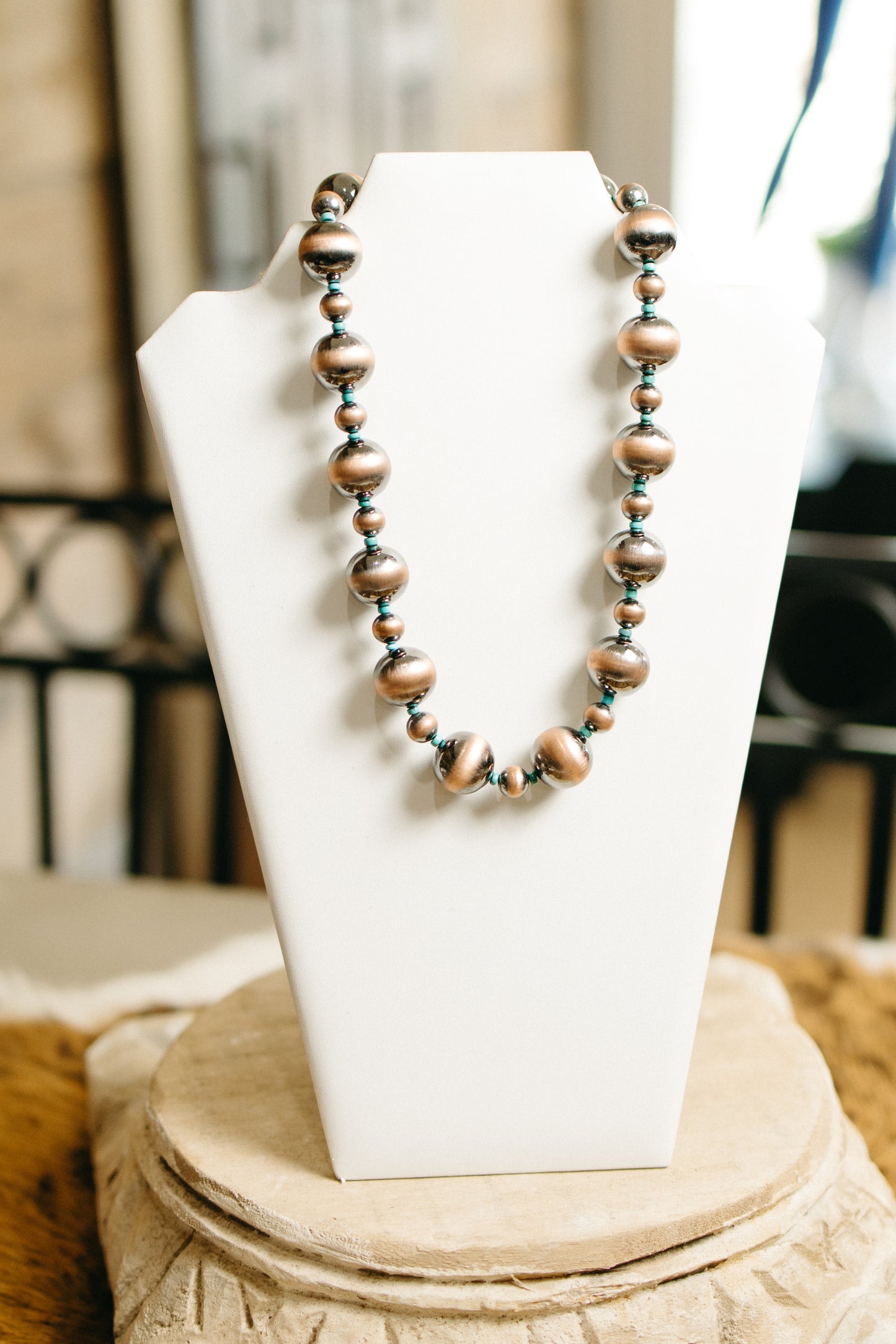 Copper Pearls with Turquoise