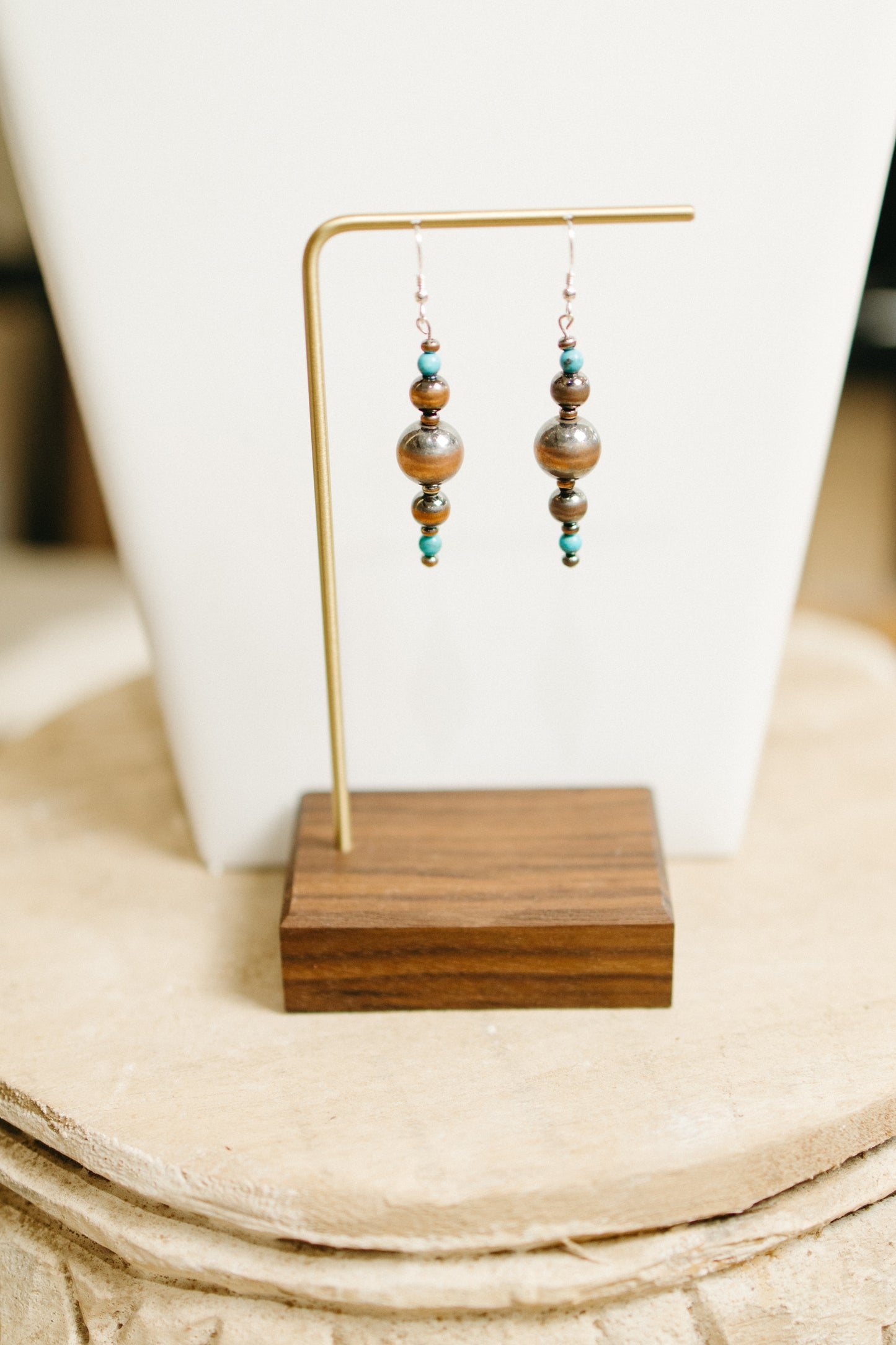 Copper and Turquoise Earrings
