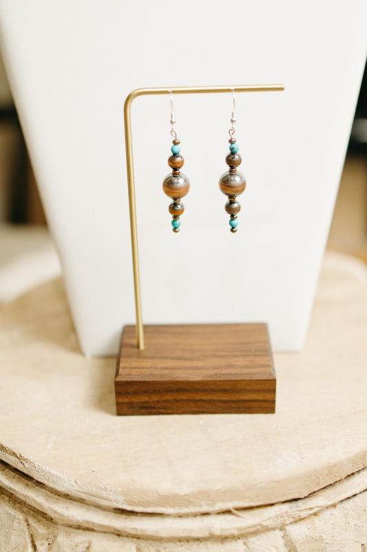 Copper and Turquoise Earrings