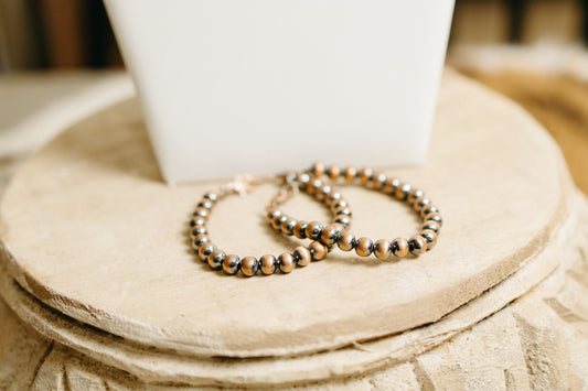 Copper 7mm Pearl Bracelet