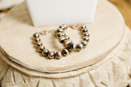 Copper Pearls Bracelet