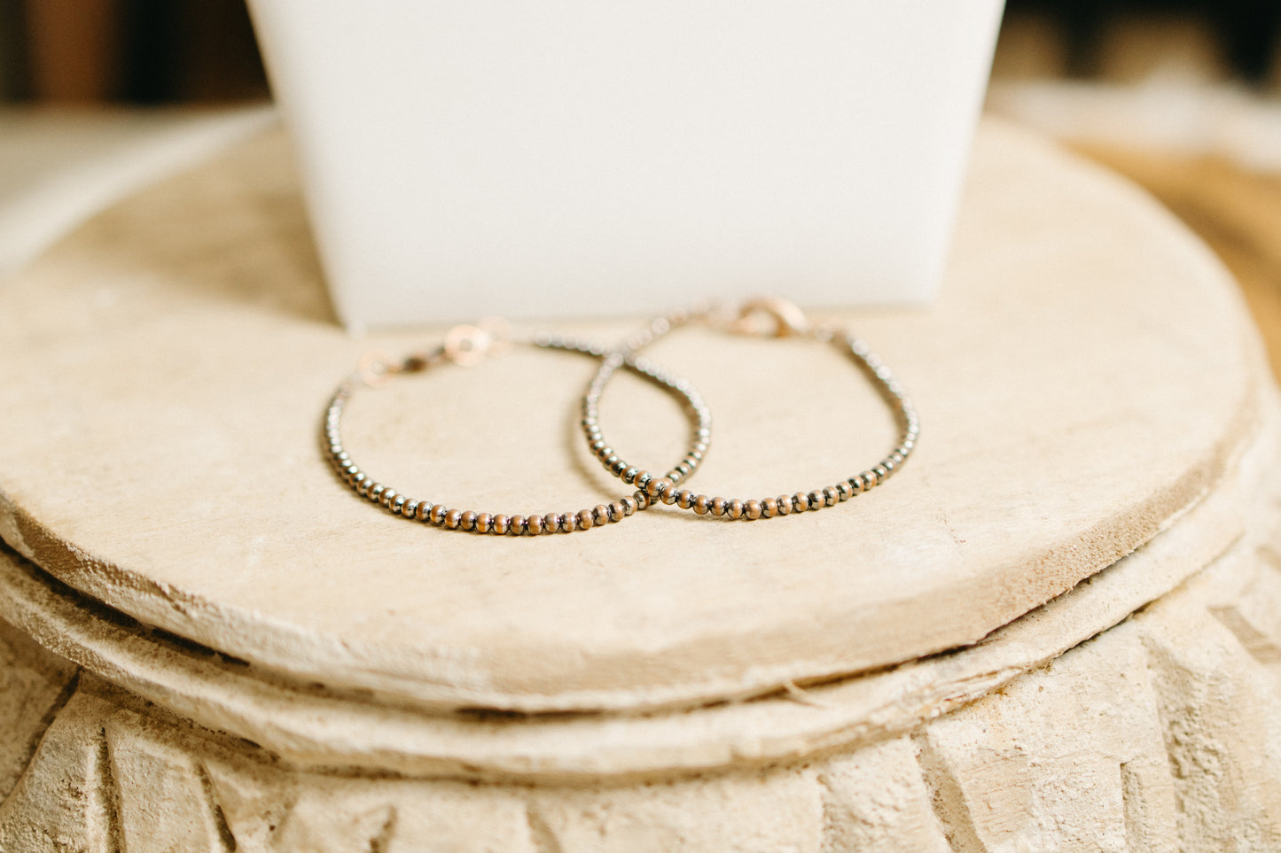 Copper 3mm Pearl Bracelet