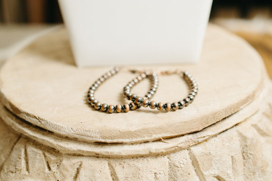 Copper 6mm Pearl Bracelet