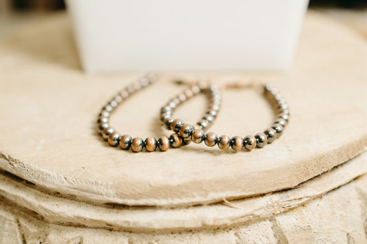 Copper 6mm Pearl Bracelet