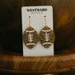 Gold Glitter Football Earrings