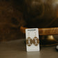 Gold Glitter Football Earrings