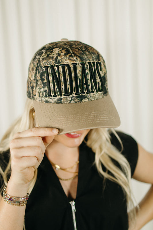Camo Indians Cap