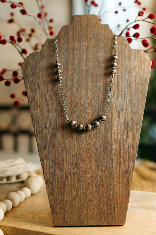 Copper Chain with Pearls