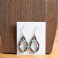 Copper Teardrop with Turquoise Earrings