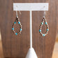 Copper Teardrop with Turquoise Earrings