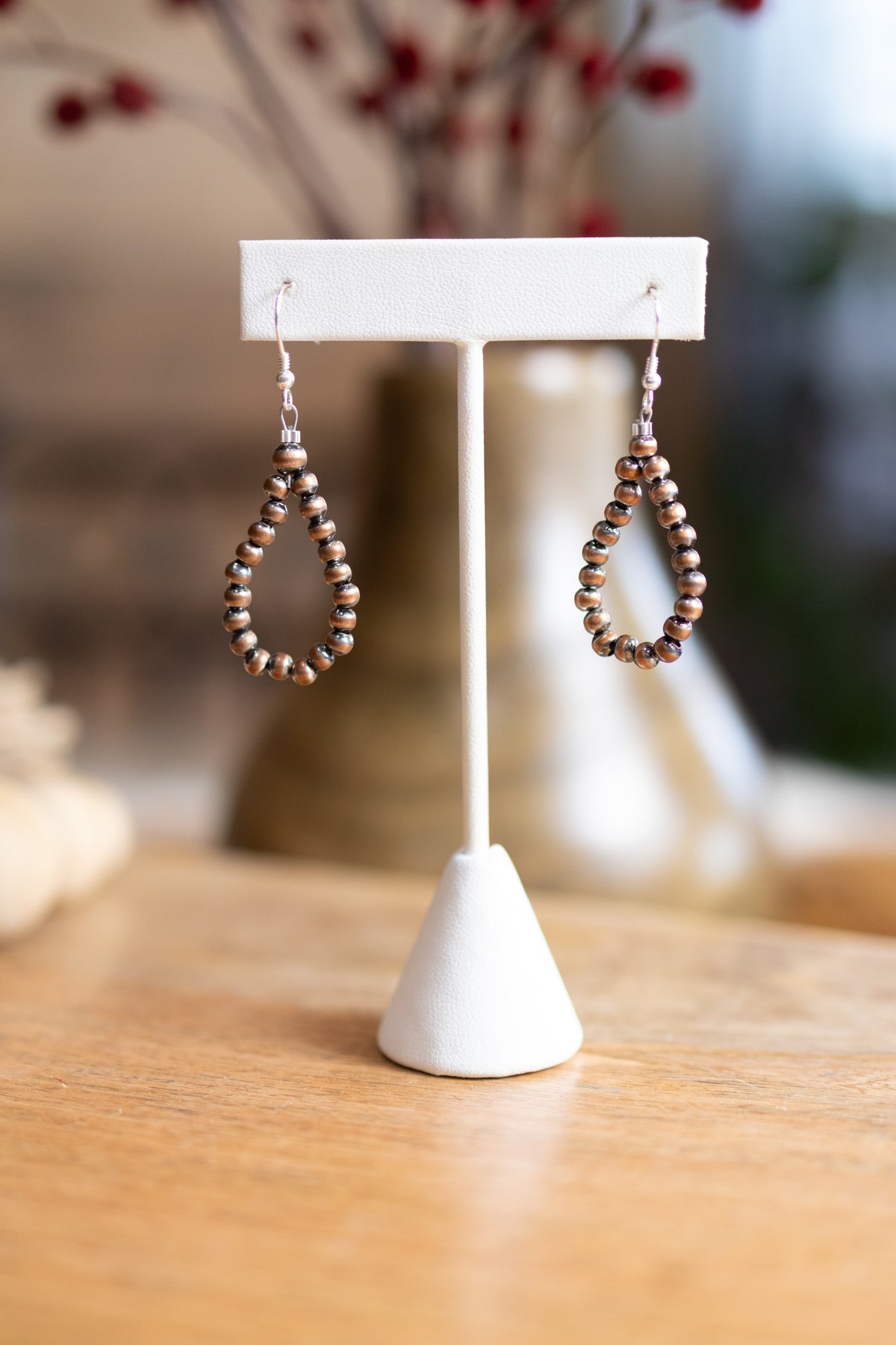 Copper Teardrop Earring
