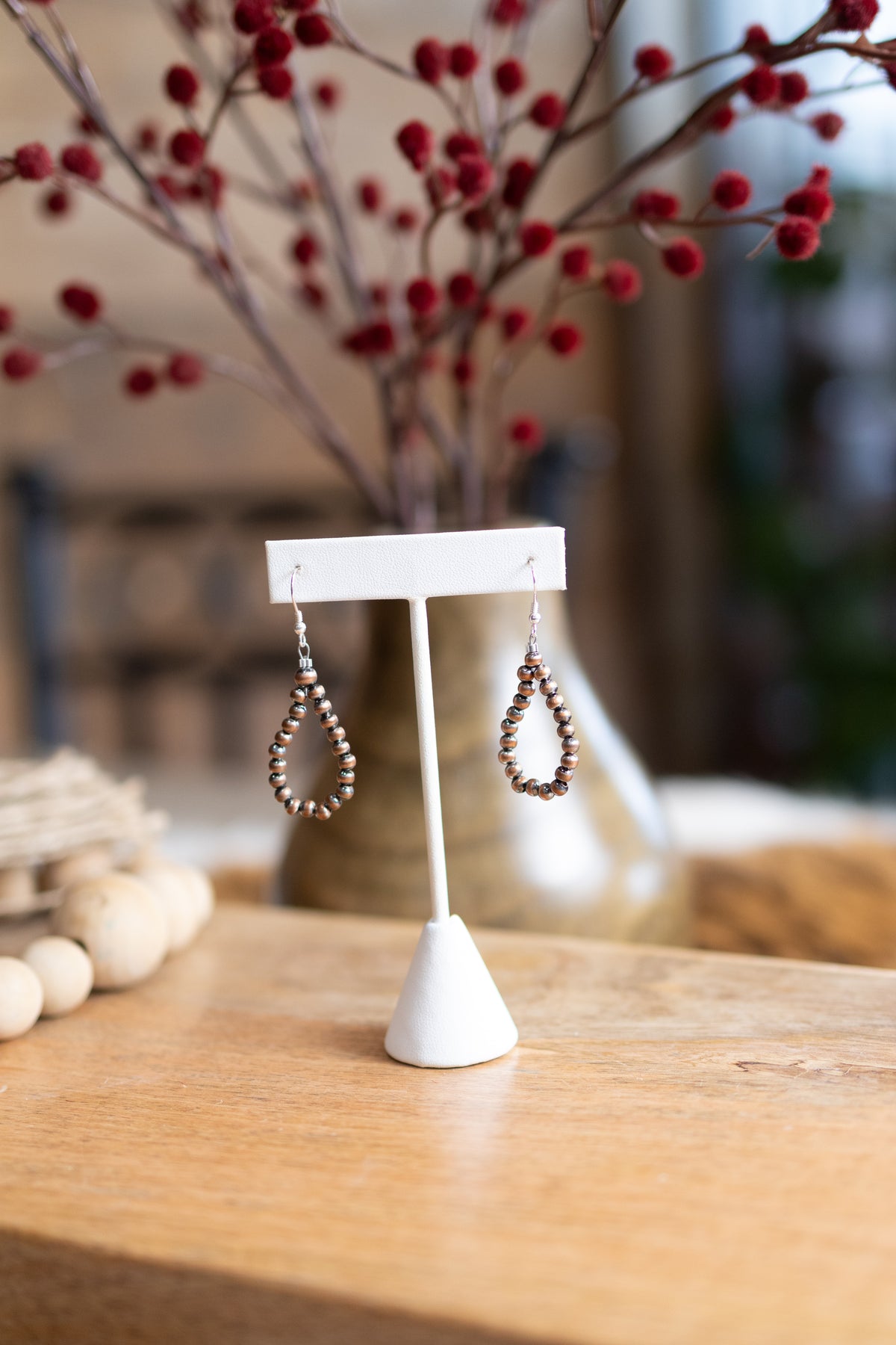 Copper Teardrop Earring