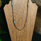 Copper Necklace with Patina Barrel Beads