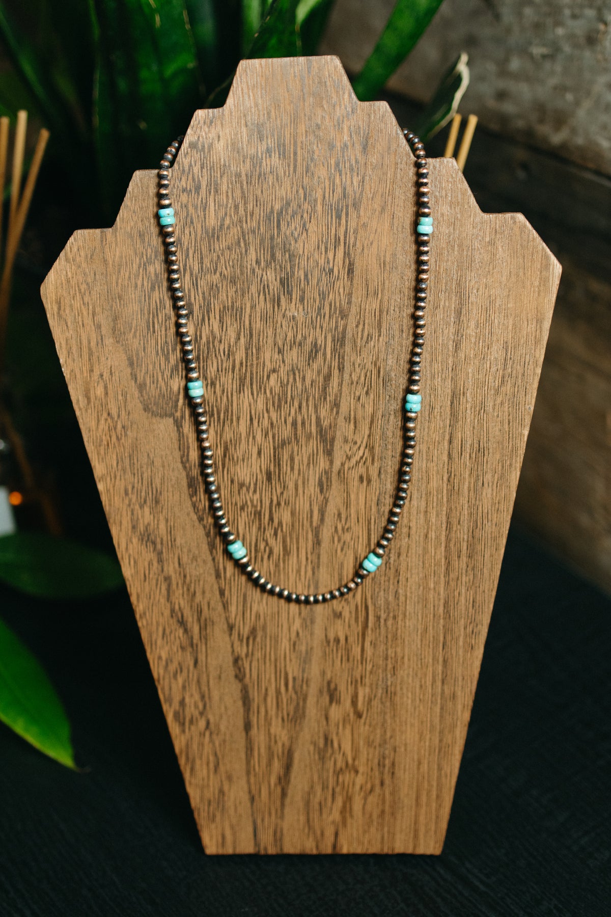 Copper Necklace with Turquoise Magnesite