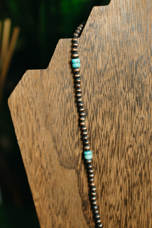 Copper Necklace with Turquoise Magnesite