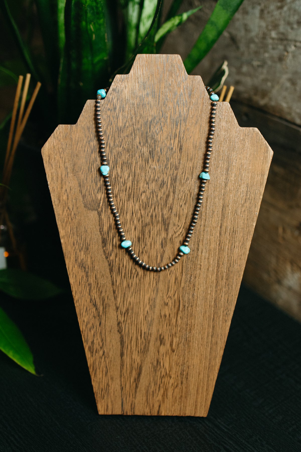 Copper Necklace with Turquoise Magnesite