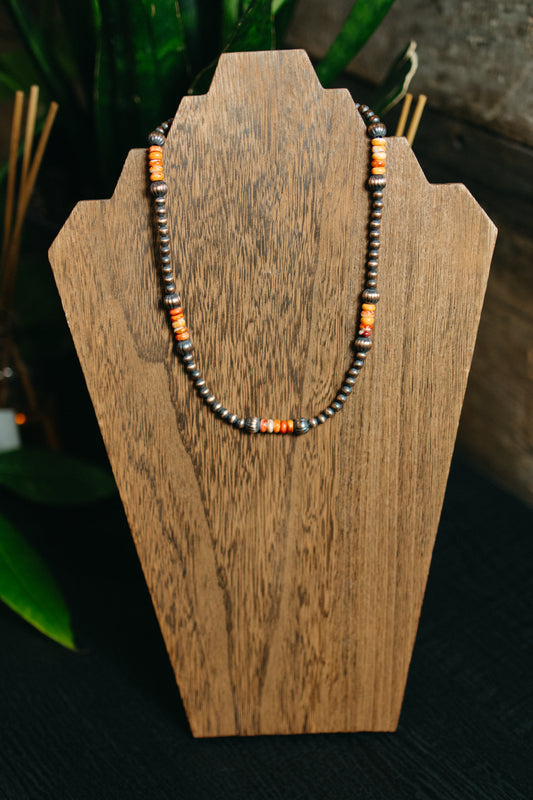 Copper beads with Spiny Oyster