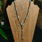 Copper Lariat Necklace with Turquoise Magnesite