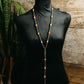 Copper Lariat Necklace with Spiny Oyster