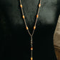 Copper Lariat Necklace with Spiny Oyster