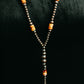 Copper Lariat Necklace with Spiny Oyster