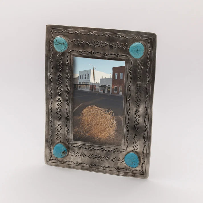 Stamped Turquoise Frame 4X6