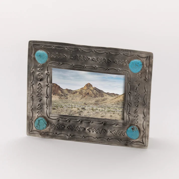 Stamped Turquoise Frame 4X6