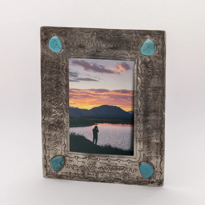 Stamped Turquoise Frame 5X7