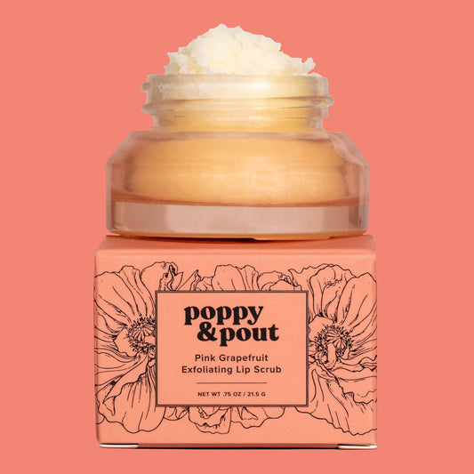 Poppy & Pout Lip Scrub Pink Grapefruit
