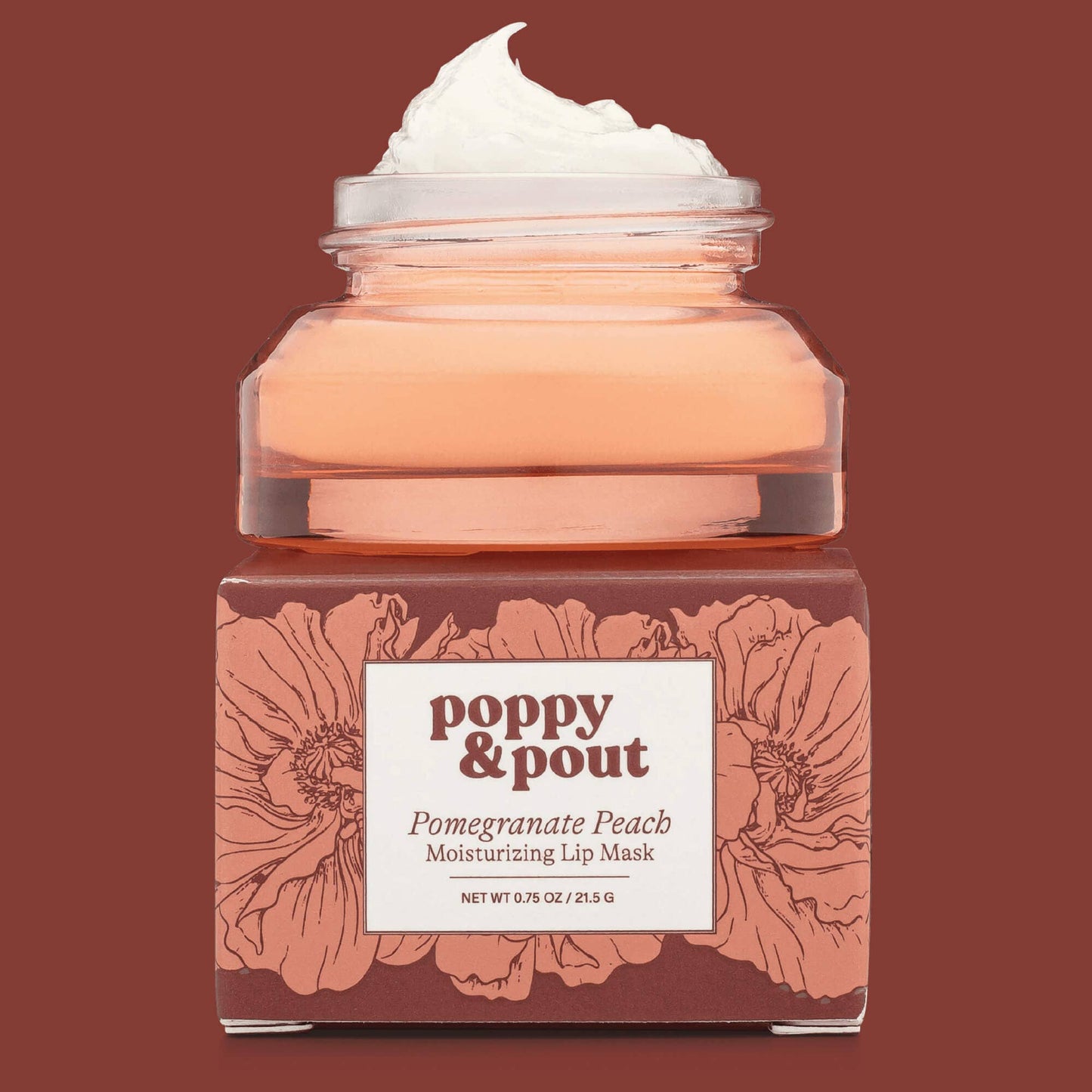 Poppy & Pout Lip Mask Pomegranate Peach