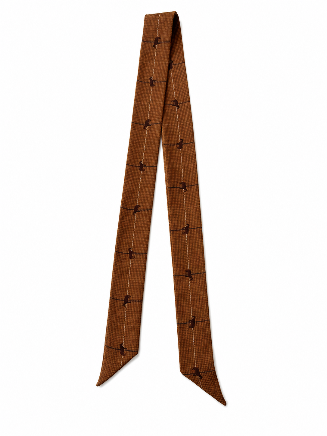 Brown Houndstooth Twilly