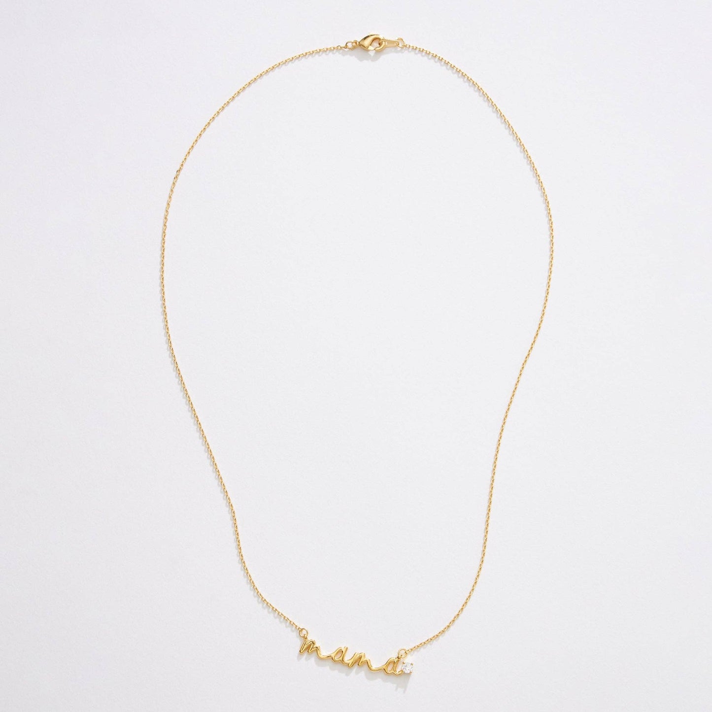 Mama Script Necklace