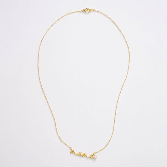 Mama Script Necklace